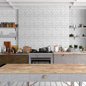 Piastrelle adesive cucina impermeabile mosaico nero backsplash peel and stick piastrelle adesive 3d - Product Image 6