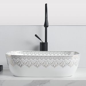 Lavabo en <span class=keywords><strong>céramique</strong></span> à poser sur plan de travail, forme carrée, prix de gros de Chaozhou, bonne qualité, pour salle de bain - Product Image 4