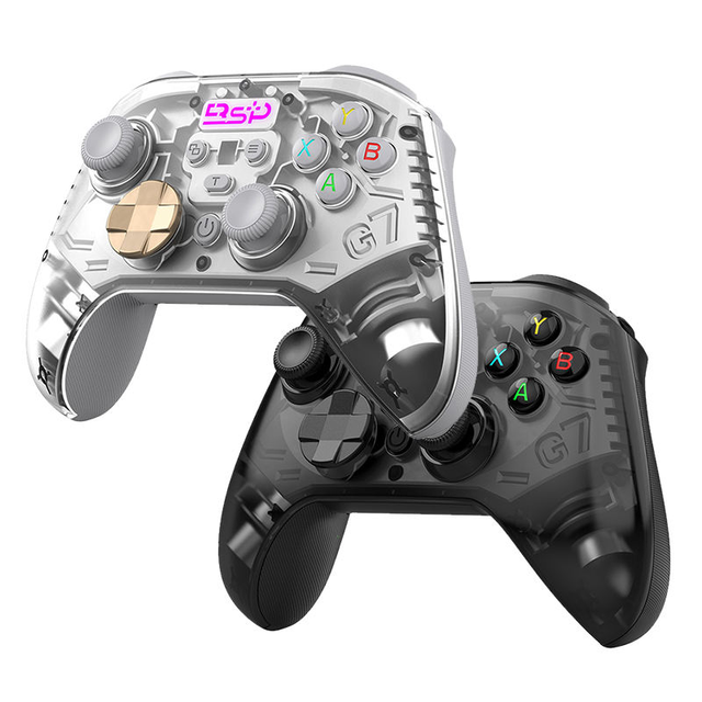 G7 Gaming Controller Gamepad Wired/2.4GHz Wireless 1000Hz Hall Effect Buttons Six-axis Dual Vibration Joystick Vibration Motor