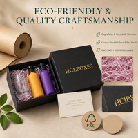 Boîtes cadeaux personnalisées pour articles de toilette, boîtes rigides en gros, pelliculage mat, carton recyclé, emballage pour ensemble de soins capillaires