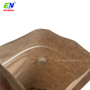 Bolsa de papel <span class=keywords><strong>Kraft</strong></span> marrón Compostable zip lock packaging <span class=keywords><strong>doypack</strong></span> para café - Product Image 5