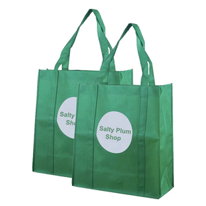 Bolsas de Compras Reutilizables al por Mayor, Económicas, Laminadas, Reciclables, de Tela No Tejida de Polipropileno, con Diseño de Letras, Extra Grandes, para Supermercado - Product Image 1