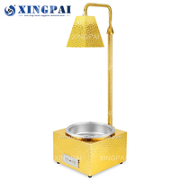 XINGPAI équipement de restauration martelé or chauffe-plats lampe de luxe en acier inoxydable lampe chauffante chauffe-plats