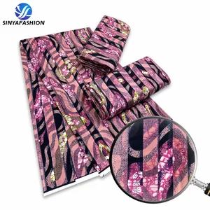 Sinya高品质批发100% 棉超级设计软金大非洲蜡印花面料6码缝衣服