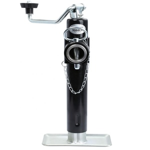 Cric <span class=keywords><strong>de</strong></span> <span class=keywords><strong>remorque</strong></span> léger 2000 lb avec <span class=keywords><strong>plaque</strong></span> <span class=keywords><strong>de</strong></span> support, course <span class=keywords><strong>de</strong></span> 10 po, finition noire pour <span class=keywords><strong>remorque</strong></span> utilitaire - Product Image 1