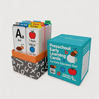 Tarjetas Educativas Cognitivas para Niños Pequeños, Tarjetas Cuadradas de Cartón con Imágenes de Leche, Zanahoria y Pan, en Caja