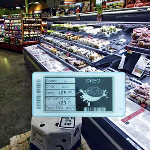 สินค้ามาแรง 2.4Ghz รุ่นใหม่ล่าสุด 2.66" Eink Epaper ป้ายราคาอิเล็กทรอนิกส์สำหรับตู้แช่แข็ง สองสี กันน้ำ ป้ายราคา ESL สำหรับสินค้าแช่แข็ง - Product Image 1