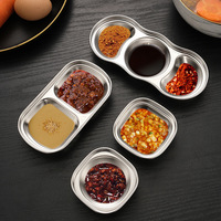 Vente en gros coréen 304 en acier inoxydable multi-cellules assaisonnement créatif kimchi hot pot plats de restaurant