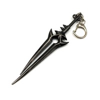 Mini couteau, épée, hache en métal, porte-clés de Noël, fabrication chinoise, plaqué, anime, jeu