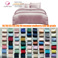 Parure de lit de luxe en soie de mûrier pure, drap plat en soie 19 22 25 30 Momme, personnalisable en usine