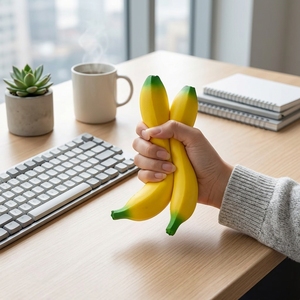 Jouet anti-stress tendance 2026 en mousse PU à récupération lente, forme banane, doux et géant, pour enfants, adultes et soulagement du stress au bureau - Product Image 4
