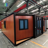Anahtar Teslim Çözüm Çift Kanatlı Genişletilebilir Konteyner Ev Modüler Prefabrik Yapı Tatil Köyü Ev Pansiyonu Konaklaması için