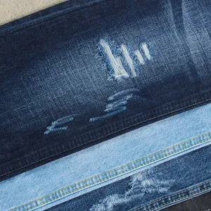 11.6 oz 100% kain Denim katun Untuk jins Crosshatch tekstil pemasok Tiongkok berat sedang daur ulang