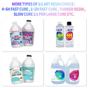 Resina Epoxica Cristalina A y B, Kit para Moldeo Profundo, para Flores, Artesanías, Mesas de Madera - Product Image 4