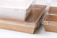 Boîte à sushi en papier kraft biodégradable avec compartiment séparateur, boîte à bento japonaise pour emporter