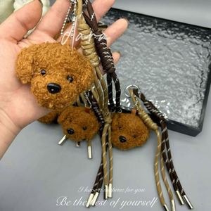 <b>Cute</b> Puppy Plush Keychain Poodle Animal Braided Rope Stuffed Doll <b>Keyring</b> Backpack Pendant Bag Hanging Decor Dog Charm Key Chain - Product Image 3