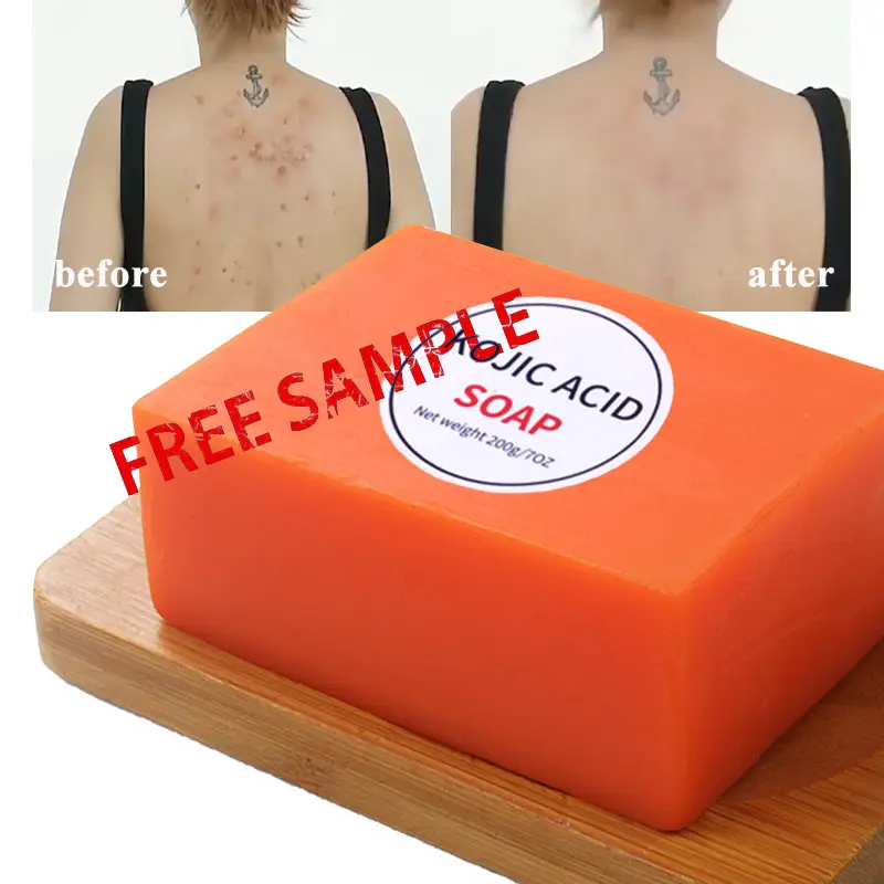 50% off shipping, Anti Acne Skin Cleaning Kojic Acid Bar Soap For Skin Lightening Bleaching Hand Made Organic Kojic Acid Soap