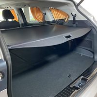 Pour Honda CR-V 2007-2011 luxe intérieur rétractable en cuir voiture cloison épaissie noir en Fiber de carbone tige coffre Cargo