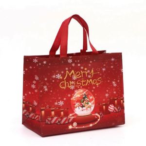 Bolsa de Compras Personalizada de Tela No Tejida con Logotipo Impreso, Bolsas Navideñas de Tela No Tejida, Bolsas de Regalo Coloridas y Ecológicas, Publicitarias - Product Image 1