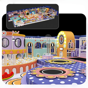 Équipement de jeu intérieur sur mesure de grande taille en PVC, éponge et acier, avec structure d'escalade, piscine à balles, toboggan et filet, pour écoles, centres commerciaux et fêtes - Product Image 3