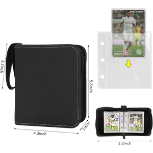 1 Pocket Black Mini Poke Moned Binder <strong>Card</strong> Album with Removable Sleeves for 80 <strong>Cards</strong> in 3X 4'' Foil <strong>Trading</strong> <strong>Card</strong> Binder Custom - Product Image 3