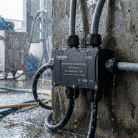 Boîte de jonction à cinq voies étanche IP68 coque de Distribution étanche à la pluie extérieure couvercle de charnière à quatre voies ignifuge pour connecteurs