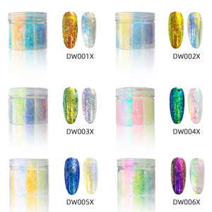 Poudre de pigment chromé effet opale cristal Aurora, paillettes irisées changeantes de couleur pour la décoration des ongles en gel - Product Image 4