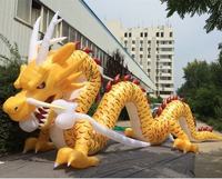 Sculpture gonflable de dragon chinois, gonflable publicitaire durable pour les festivals traditionnels et la décoration des centres commerciaux