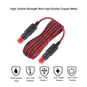 หัวปลั๊กคู่12V อะแดปเตอร์ที่ชาร์จในรถยนต์พอร์ตไฟสำหรับเปลี่ยนที่จุดบุหรี่หลายปลั๊ก - Product Image 3