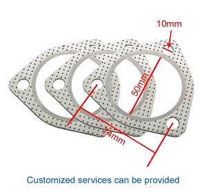 Fengxiangユニバーサル1/2排気フランジガスケット1年間保証ISO9001ボルトヘッダー排気管認定 - Product Image 4