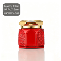 Pot en verre personnalisable de luxe 150 ml, carré, pour crème cosmétique, avec couvercle doré et logo estampé à chaud pour les soins de la peau
