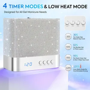 Lámpara UV para Uñas, Secador de Uñas Portátil con 4 Ajustes de Temporizador, Lámpara de Manicura Profesional con Sensor Inteligente, Secador de Luz UV - Product Image 3