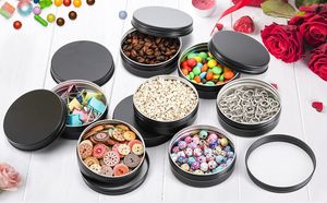 Conteneur et pot en aluminium noir mat VANTUR pour soins de la peau, huile à barbe et cire pour cheveux - Tailles de 5g à 250g - Product Image 5