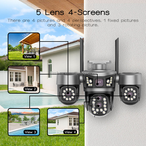Caméra de <span class=keywords><strong>surveillance</strong></span> solaire V380 5 objectifs 4 vidéos 3 PTZ avec zoom 10X, <span class=keywords><strong>sans</strong></span> <span class=keywords><strong>fil</strong></span>, 4G WiFi, pour extérieur - Product Image 6