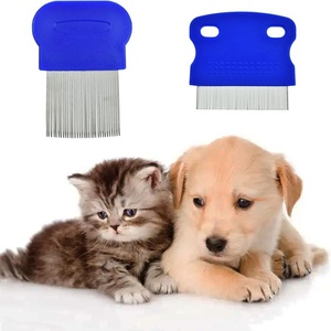Ensemble de toilettage classique écologique pour animaux de compagnie, <span class=keywords><strong>peigne</strong></span> anti-puces en plastique avec brosse à poils flottants et <span class=keywords><strong>aiguille</strong></span> à dents, fabriqué en Chine pour chiens - Product Image 1