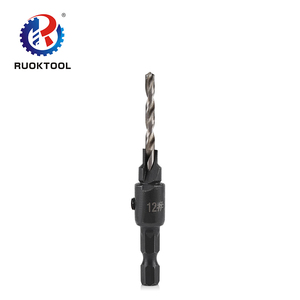 4pcs HSS 1/4 mango redondo de carpintería con cabeza avellanada tornillo taladro para trabajar la madera perforado se <span class=keywords><strong>abre</strong></span> - Product Image 6