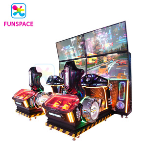 Funspace Luxury HD 2 Screen Driving Simulator Máquina de juego de carreras <span class=keywords><strong>Arcade</strong></span> que funciona con monedas para 2 jugadores - Product Image 1