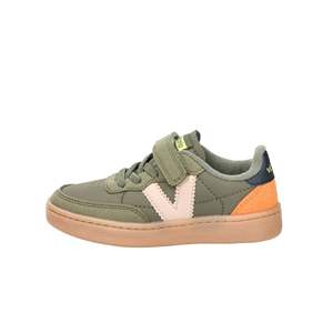 Sneakers per Bambini Victoria Verde Oliva e Arancione con Chiusura in Velcro, Scarpe Casual - Product Image 1