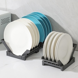 Creative Space-Saving Dish <b>Rack</b> Organizer Kitchen Cabinet Storage for <b>Plates</b> Bowls & Utensils Drawer Divider - Product Image 1