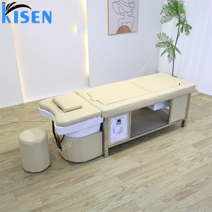 Kisen Modern Thai Spa Chair Sauna Salon Use Beauty Pedicure Massage Shampoo Table Water Circulation Steamer <b>for</b> Hair Treatment - Product Image 1