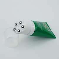 Tube de crème de massage 100ml 150ml vide, tube cosmétique à presser avec applicateur à bille, emballage rond en plastique pour masque facial, étiquetage inclus
