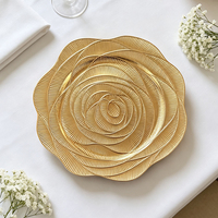 Assiettes de Présentation en Plastique pour Décoration de Table, Motif Floral, pour Banquets, Mariages, Dîners, Noël – Assiettes de Luxe