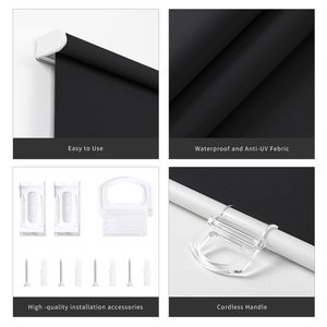 Màn lăn Màu rèm không dây cho các cửa sổ mà không có công cụ và khoan không dây miễn phí-dừng Rèm dễ dàng để cài đặt - Product Image 5