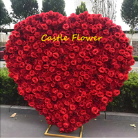 Mur de fleurs artificielles en soie fait main, résistant aux UV et aux intempéries, idéal pour la fête des Mères, Noël et les fêtes de jardin - Vente chaude, haute qualité