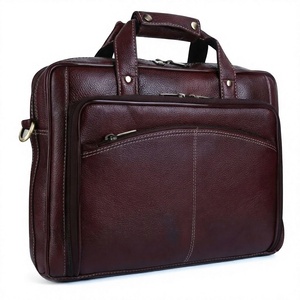 Maletín para Portátil BS INTERNATIONAL de Cuero Genuino, Estilo Coreano Moderno, Cierre con Asa, Impermeable, Duradero, Portátil, Multitamaño - Product Image 4