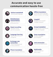 Traducteur vocal intelligent portable S80 en gros avec IA, 138 langues en ligne et 18 hors ligne, traducteur WiFi pour entreprises OEM ODM