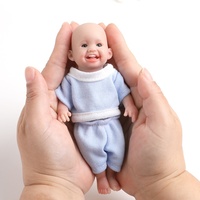 16 cm Mini Reborn Babypuppen Süßes Mädchen Vollsilikon-Körper Bestes Geschenk für Kinder