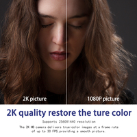 Kamera Web USB 2K Full HD 1080P Sensor CMOS Autofokus Mikrofon untuk PC Mac Laptop Desktop YouTube
