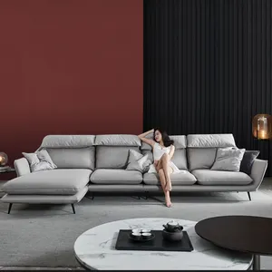 L-образный диван, новый материал, водостойкая, антиобрастающая, кожаная ткань, офисный диван, современный дизайн, мебель для гостиной