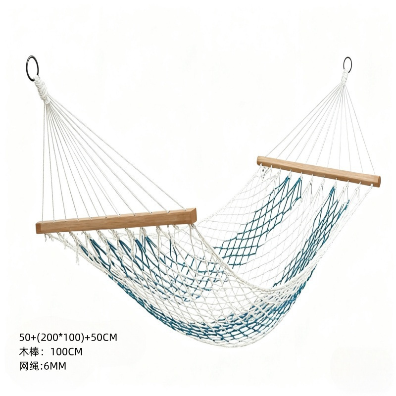 Hamac bleu et blanc-200100 cm